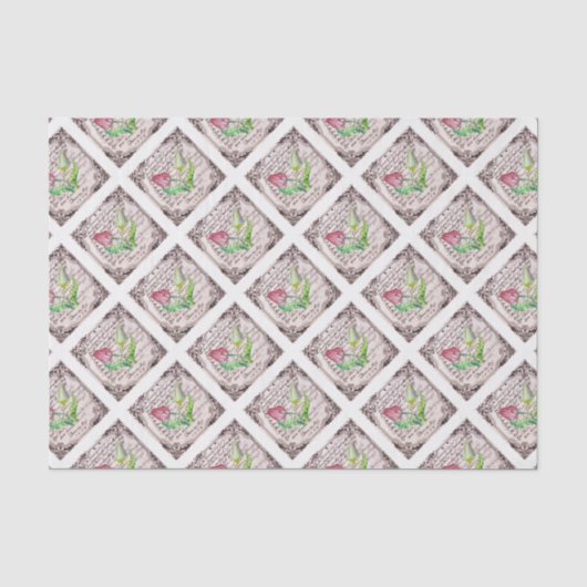 Vintage Tulips Seidenpapier (Vorderseite)