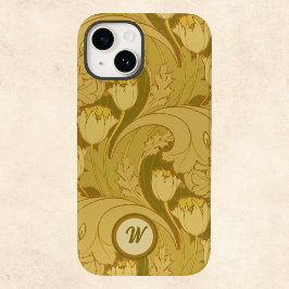 Vintage Tulips und Acanthus-Blätter mit Monogramm Case-Mate iPhone 14 Hülle