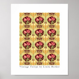 Vintage Tulips von Linda Becker Poster