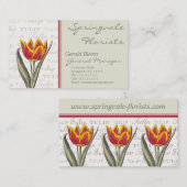 Vintage Tulpe-Geschäfts-Karte für Floristen, Visitenkarte (Vorne/Hinten)