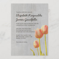 Vintage Tulpe-Hochzeits-Einladungen