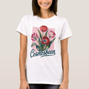 Vintage-Tulpen-Blumenstrauß-Kunst Florale Botanik T-Shirt