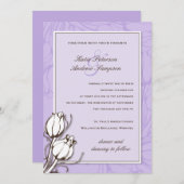 Vintage Tulpen, die Einladungen Wedding sind (Vorne/Hinten)