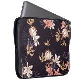 Vintage Tulpen, dunkel, lila Hintergrund Laptopschutzhülle (Vorne Rechts)