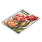 Vintage Tulpen-Gartenarbeit Notizblock (Linke Seite)