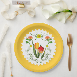 Vintage Tulpen  Pappteller