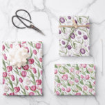 Vintage Tulpen, rosa und violett Geschenkpapier Set<br><div class="desc">Adorable Vintage Tulpen verpacken Papier in Retro-Art Stil,  der Freude ausstrahlt und ist perfekt für viele besondere Anlass. Drei verschiedene Designs für einzigartige Geschenkverpackungen.</div>