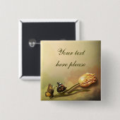 Vintage Tulpenschaltfläche Button (Vorne & Hinten)