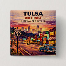 Vintage Tulsa Oklahoma Route 66 Reisebild