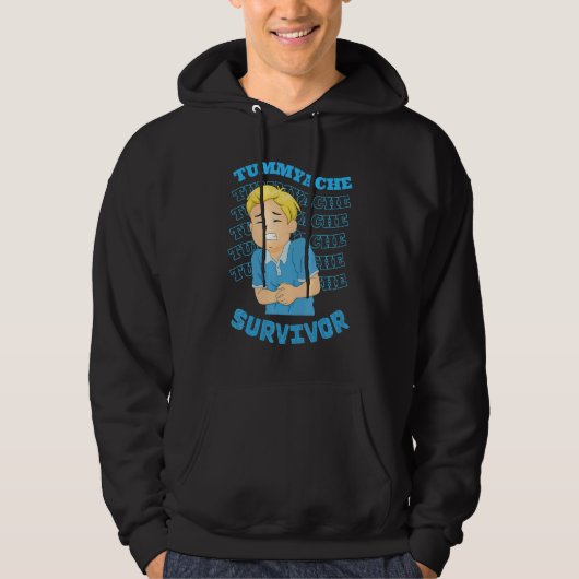 Vintage Tummy Ache Survivor Stomachache IBS Hoodie (Vorderseite)