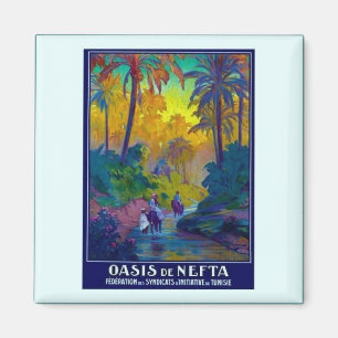 Vintage Tunesien Oasis Magnet