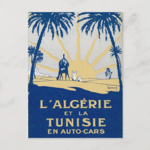Vintage-Tunesien-Reisepostkarte Postkarte