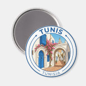 Vintage Tunis Tunesien Magnet (Vorderseite/Rückseite)