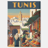 Vintage Tunis Tunisia Travel Magnet (Vorderseite)