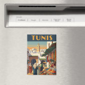 Vintage Tunis Tunisia Travel Magnet (In Situ (Geschirrspüler))