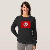 Vintage Tunisia Flag Tunisian Independence Day T-Shirt (Vorne ganz)