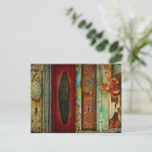 Vintage Tür-Griff-Fotografie-Postkarte Postkarte (Stehend Vorderseite)