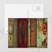 Vintage Tür-Griff-Fotografie-Postkarte Postkarte (Vorne/Hinten)