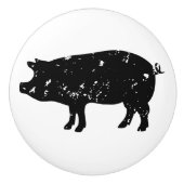 Vintage Tür und Schublade der Silhouette Keramikknauf (Vorderseite)