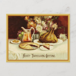 Vintage Türkei Abendessen Erntedank Grüße Feiertagspostkarte