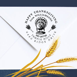 Vintage Türkei Eleganter Erntedank Rücksendeadress Gummistempel