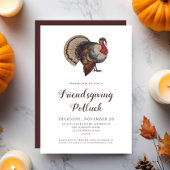 Vintage Türkei Friendsgiving Potluck Einladung
