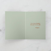 Vintage Türkei Glückwunschkarte. Feiertagskarte (Innenseite)