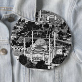 Vintage Türkei Istanbul blaue Moschee Überblick 19 Button (Beispiel)