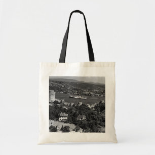 Vintage Türkei Istanbul Bosporus Festung Leinwand Tragetasche