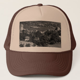Vintage Türkei Istanbul Bosporus Festung Leinwand Truckerkappe