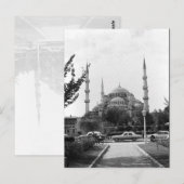 Vintage Türkei Istanbul Die Blaue Moschee Postkarte (Vorne/Hinten)