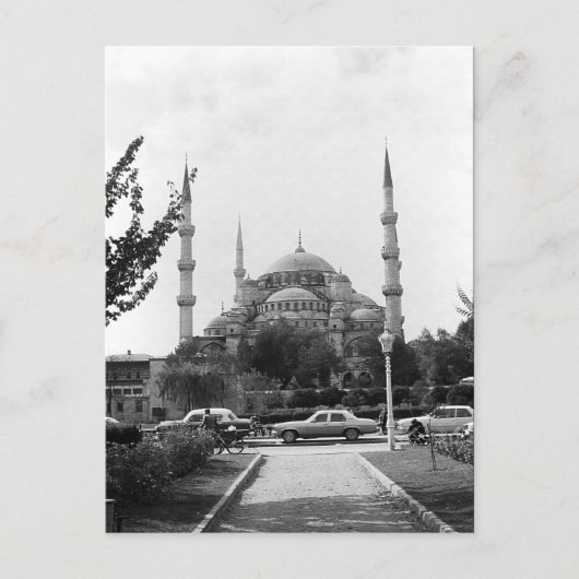 Vintage Türkei Istanbul Die Blaue Moschee Postkarte (Vorderseite)