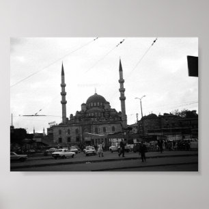 Vintage Türkei Istanbul Die Yeni-Camii-Moschee Poster
