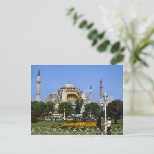 Vintage Türkei - Istanbul Hagia Sophia Postkarte (Stehend Vorderseite)