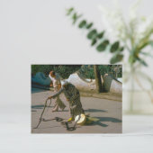 Vintage Türkei - Istanbul Snake charmer Postkarte (Stehend Vorderseite)