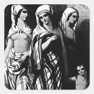 Vintage Türkei Istanbul Topkapi-Museum 1970 Quadratischer Aufkleber