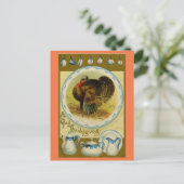 Vintage Türkei mit Geschirr Feiertagspostkarte (Stehend Vorderseite)