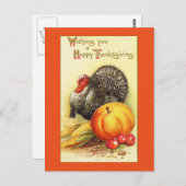 Vintage Türkei mit Lebensmitteln Postkarte (Vorne/Hinten)