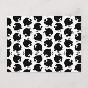 Vintage Türkei Silhouetten Muster Erntedank Postkarte