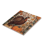 Vintage Türkei und Pumpkins Herbst Fliese (Seite)