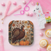 Vintage Türkei und Pumpkins Herbst Pappteller (Party)