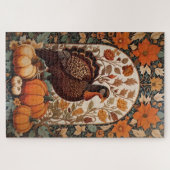 Vintage Türkei und Pumpkins Herbst Puzzle (Horizontal)