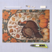Vintage Türkei und Pumpkins Herbst Seidenpapier (Handwerk)