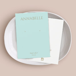 Vintage Türkisblau-Ohrring-Display-Karte