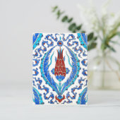 Vintage türkische Fliesen Postkarte (Stehend Vorderseite)