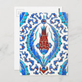 Vintage türkische Fliesen Postkarte (Vorne/Hinten)