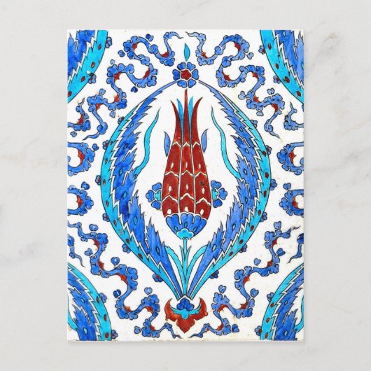 Vintage türkische Fliesen Postkarte (Vorderseite)