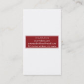 Vintage türkische Tulpe-Geschäfts-Karten-Schablone Visitenkarte (Rückseite)