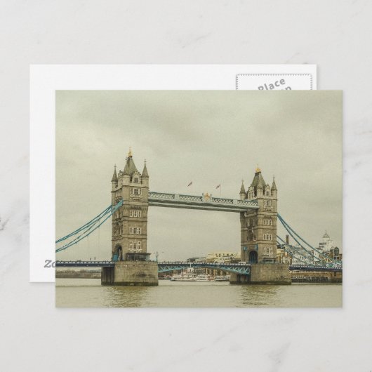 Vintage Turm-Brücke Postkarte (Vorne/Hinten)