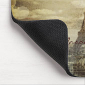 Vintage Turm-Hochzeit Skripte Paris Eiffel Mousepad (Ecke)